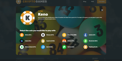 معاينة Crypto Games للموقع