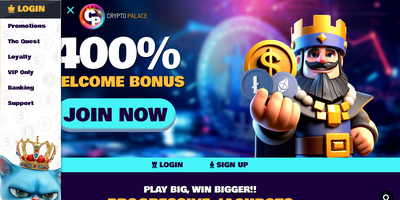 Crypto Palace nettsted forhåndsvisning
