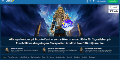 Pronto nettsted forhåndsvisning