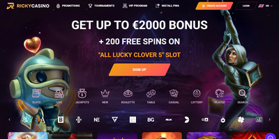 RickyCasino sitevoorbeeld