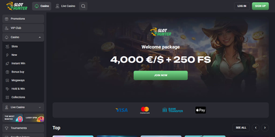 SlotHunter websted forhåndsvisning